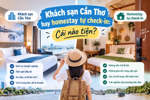 Khách sạn Cần Thơ hay homestay tự check-in: Cái nào tiện?