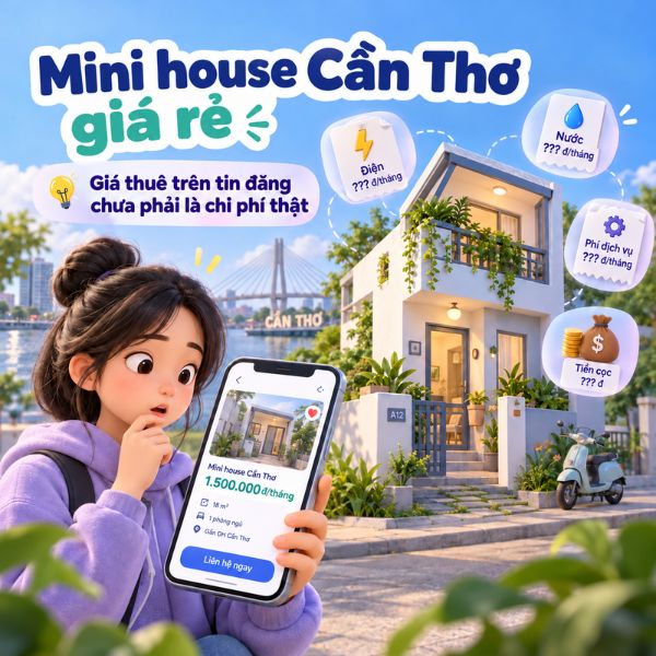 mini house Cần Thơ giá rẻ - chi phí thật khi thuê mini house